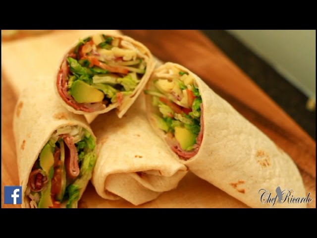 Smoked Bacon & Avocado Salad Wrap | Recipes By Chef Ricardo | Chef Ricardo Cooking