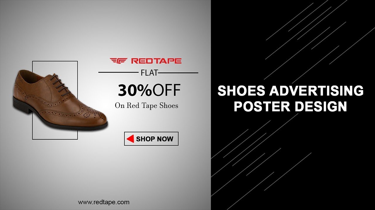 Shoes Advertising Postet Design in Photoshop - YouTube