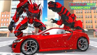Dinosaur Robot Transform Car Robot Transport Simulator: रोबोट और कार वाला गेम screenshot 4