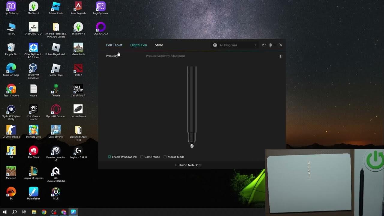 How to enable disable windows ink mode on huion note x10 youtube