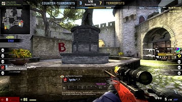 CSGO AWP Ace Clutch on CobbleStone