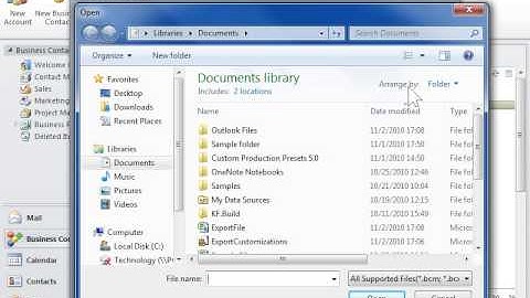 Outlook 2010 Import a Comma Separated Value File