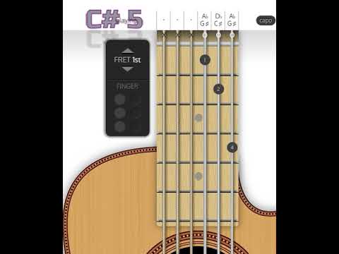 C# 5 guitar chord acorde