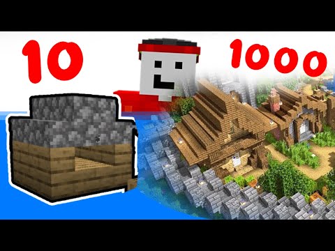 Постройки из 10 100 1000 Блоков Деревня в Minecraft
