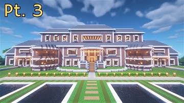 Minecraft: Huge Suburban Realistic Mansion Tutorial | Part 3