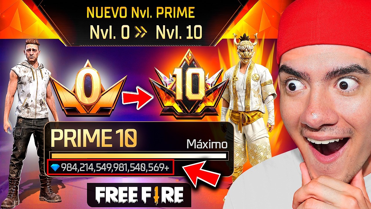 SUBÍ AL NIVEL 8 DE PRIME en MI NUEVA CUENTA DE FREE FIRE !! - TheDonato