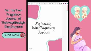 Twin Pregnancy Journal for Weekly Tracking, Ultrasounds & Appointments, Made by a Mom of Twins!