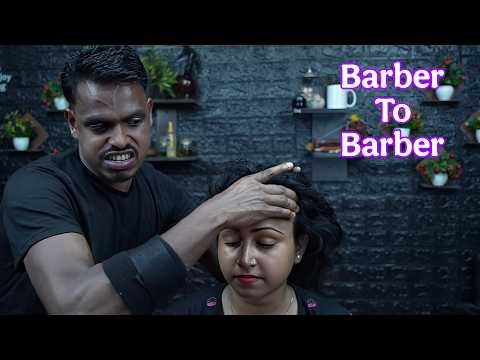 Unleash Your Inner Peace: Indian ASMR Massage for Tension Release | Sadhan Barber To Chaitali Barber