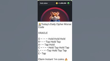 1/7/2024 Aaj ka Hamster Kombat daily cipher unlock the Morse codes #viralshort #shortfeed  #shorts