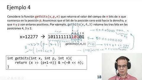 Operaciones a nivel de bits en C - Ejemplo: Extraer un bloque de bits