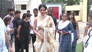 Sridevi INSIDE Filmcity Studio For Mom Movie Promotions