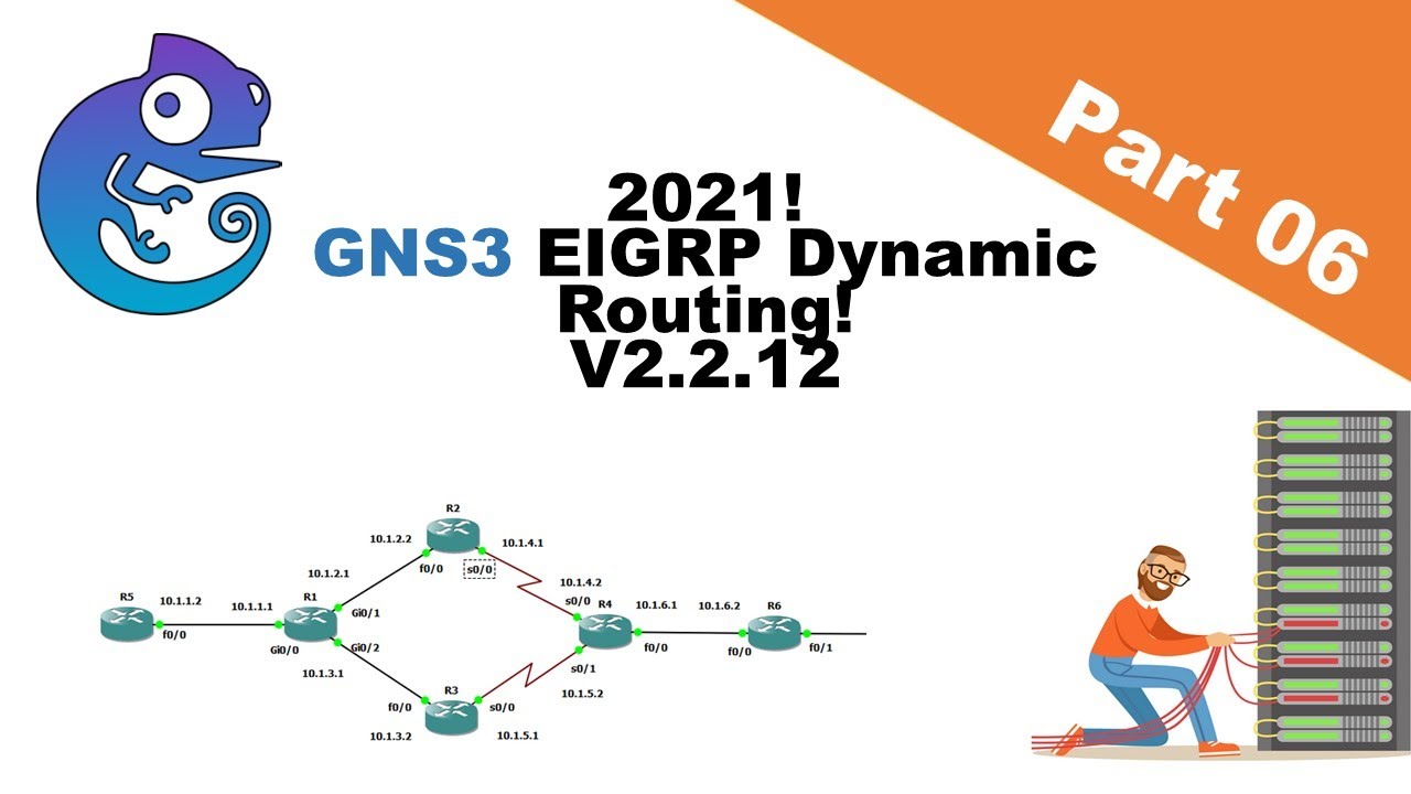 How to configure EIGRP dynamic routing? | labeveryday part 06 using GNS3 (2021)