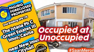 Occupied at Unoccupied - Istana / Green Estate - 2nd Public Bidding - Pagibig Foreclosed Properties