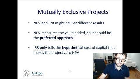 Capital Budgeting 4 - Mutually Exclusive Projects