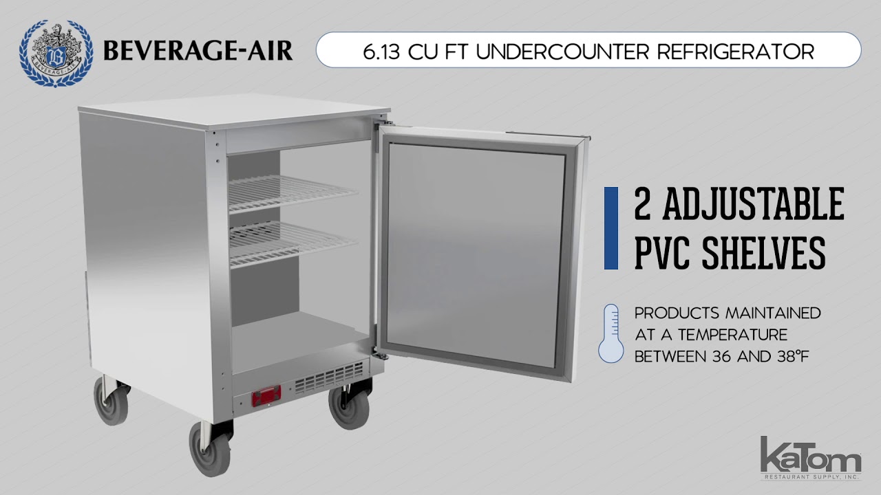 Beverage air 2.28cu. ft. Undercounter Refrigerator (118UCR20HC) YouTube