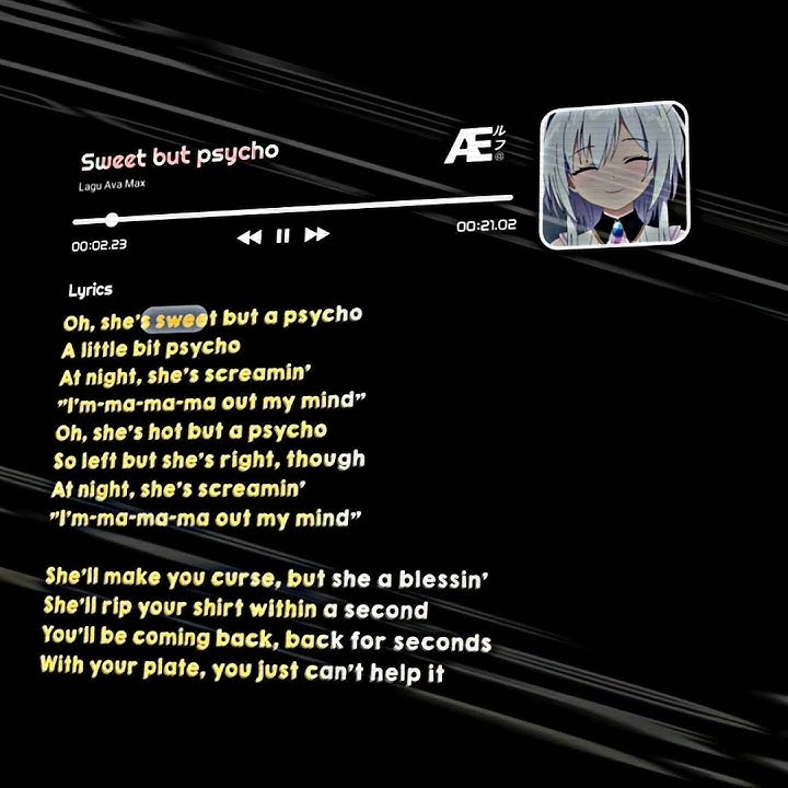 CCP lirik lagu | Sweet But psycho -ava max 🎵🎶🎵
