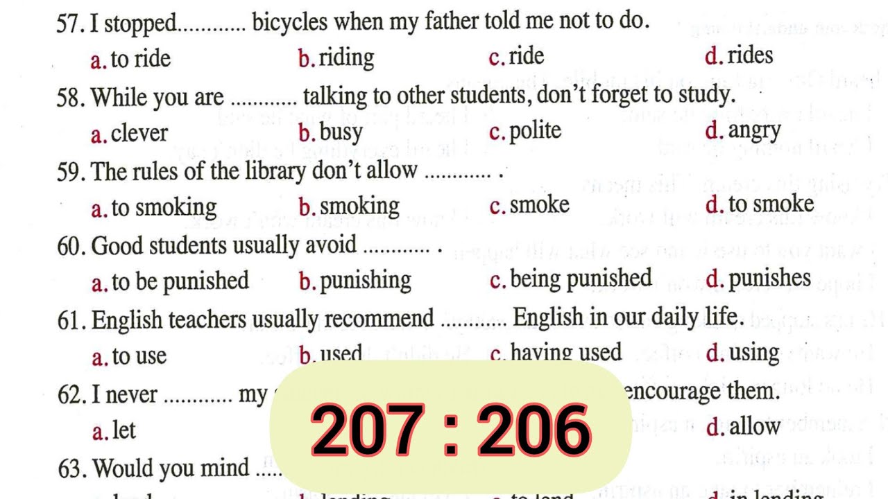 حل من صفحة 206 : 207 اولي ثانوي ترم اول 2026 كتاب المعاصر (Hello) انجليزي/ علي unit 4