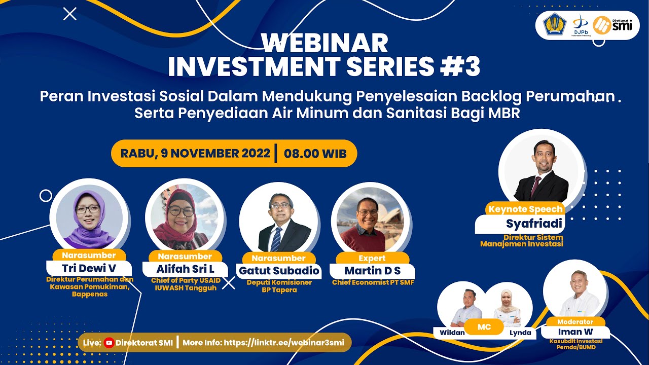 Webinar Investment Series #3 - Peran Investasi Sosial Bagi MBR - YouTube
