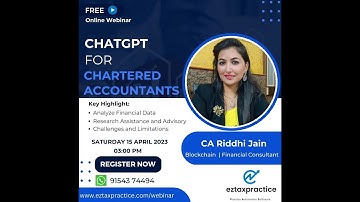 ChatGPT for Chartered Accountants Webinar Video