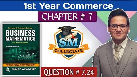 Ex # 7 | Q #  7.24 | Matrices & Determinants | B Maths| I.Com Part 1 | Karachi/Sindh board