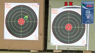 .22 LR Group Comparison Sixteen Ammos at 50 Yards.