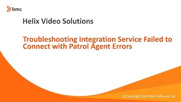 BMC TSOM Patrol: How to Troubleshooting Failed to Connect to Integration Service with Patrol Errors