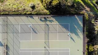 DJI Mavic Air | Tennis rally birdseye view | 4k