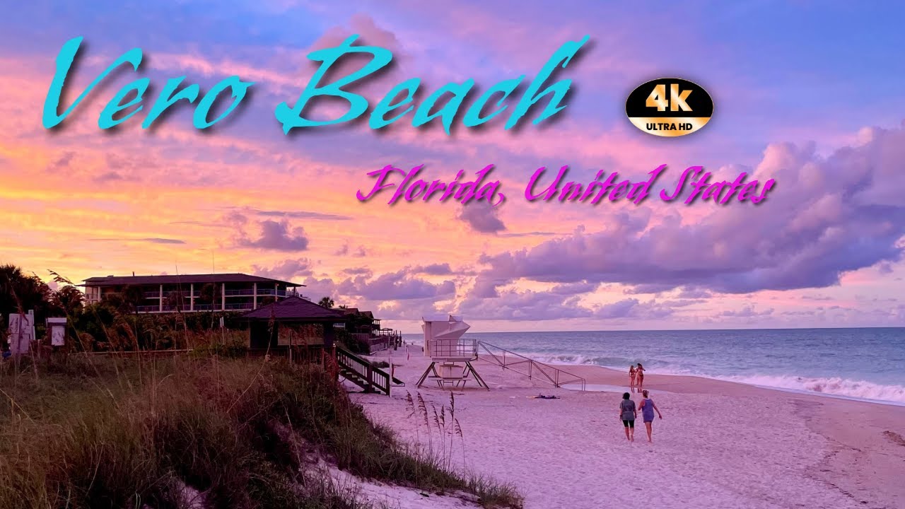Vero Beach Walking Tour 4K | Beaches and Palm Trees in Florida 🇺🇸🌴