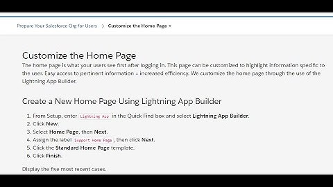 Customize the Home Page || Salesforce Admin || Salesforce Trailhead || Challenge