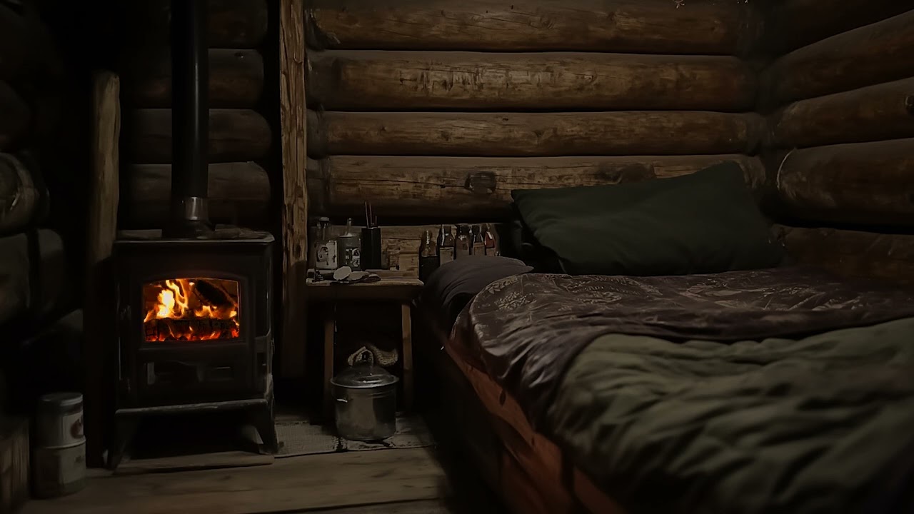 Crackling Fire & Blizzard Calm | Cozy Winter Sounds for Sleep and Serenity