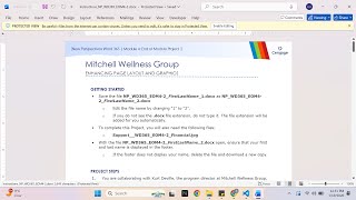 New Perspectives Word 365 | Module 4: End of Module Project 2 Mitchell Wellness Group