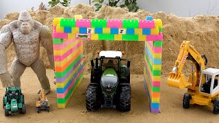 收集有趣的視頻挖土機拖拉機玩具