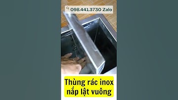 Thùng rác inox tròn nắp lật, Thùng rác inox vuông lật