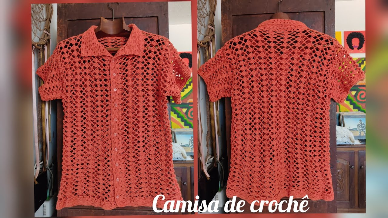 МУЖСКАЯ РУБАШКА КРЮЧКОМ #marcialobocroche