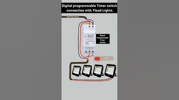 Timer switch connection with Flood Lights. #shorts
