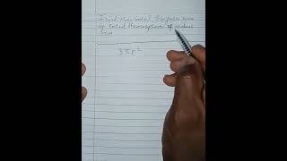 TOTAL SURFACE AREA OF A SOLID HEMISPHERE