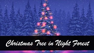 Christmas Tree in Night Forest Procreate Process