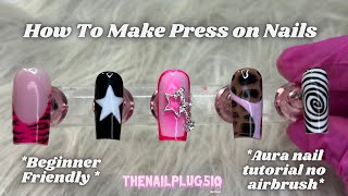 HOW TO MAKE PRESS ON NAILS 💕| Aura Nail Tutorial | Beginner Friendly 💗|Watch me work| Thenailplug510