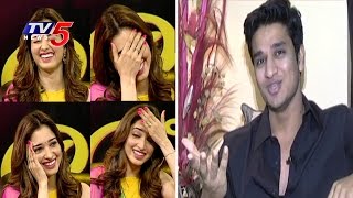 Tamannaah Reaction When Hero Nikhil Reveals Her Secrets w/Subtitles | Tamannaah Interview | TV5 News