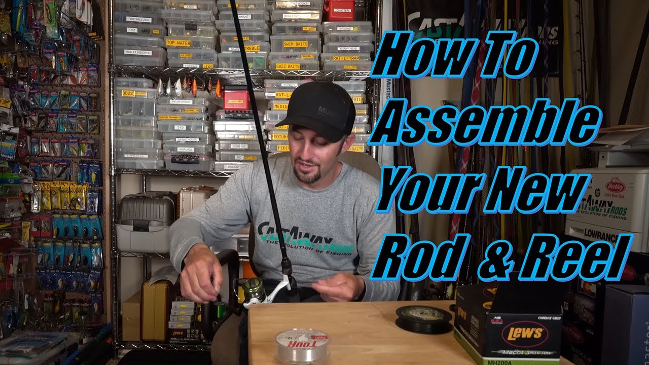 How To Assemble a Spinning Rod & Reel and Spool it with line. YouTube