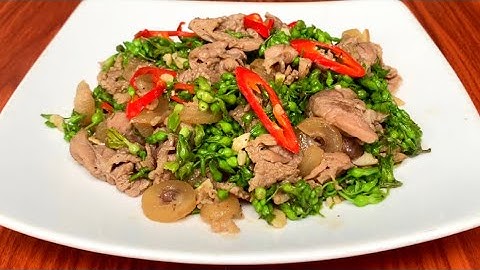 Bông Thiên Lý Xào Bê Tỏi, Món Ngon Dân Dã Cực Dễ Làm, Ai Cũng Thích!