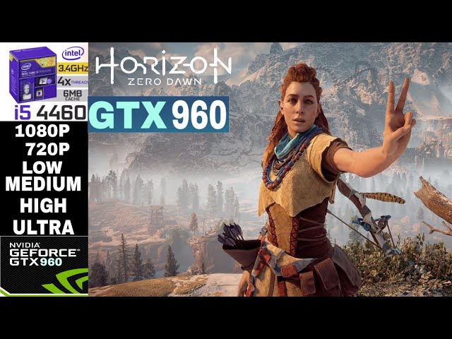 TESTE - GTX 960 2GB (SZMZ) + RYZEN 5 3500X - HORIZON ZERO DAWN 