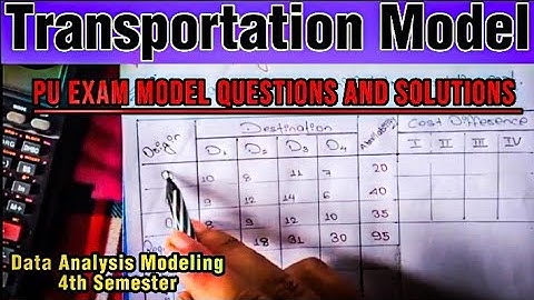 Transportation Model BBA 4th Sem || PU Exam Model Questions & Solutions || Data Analysis & Modeling