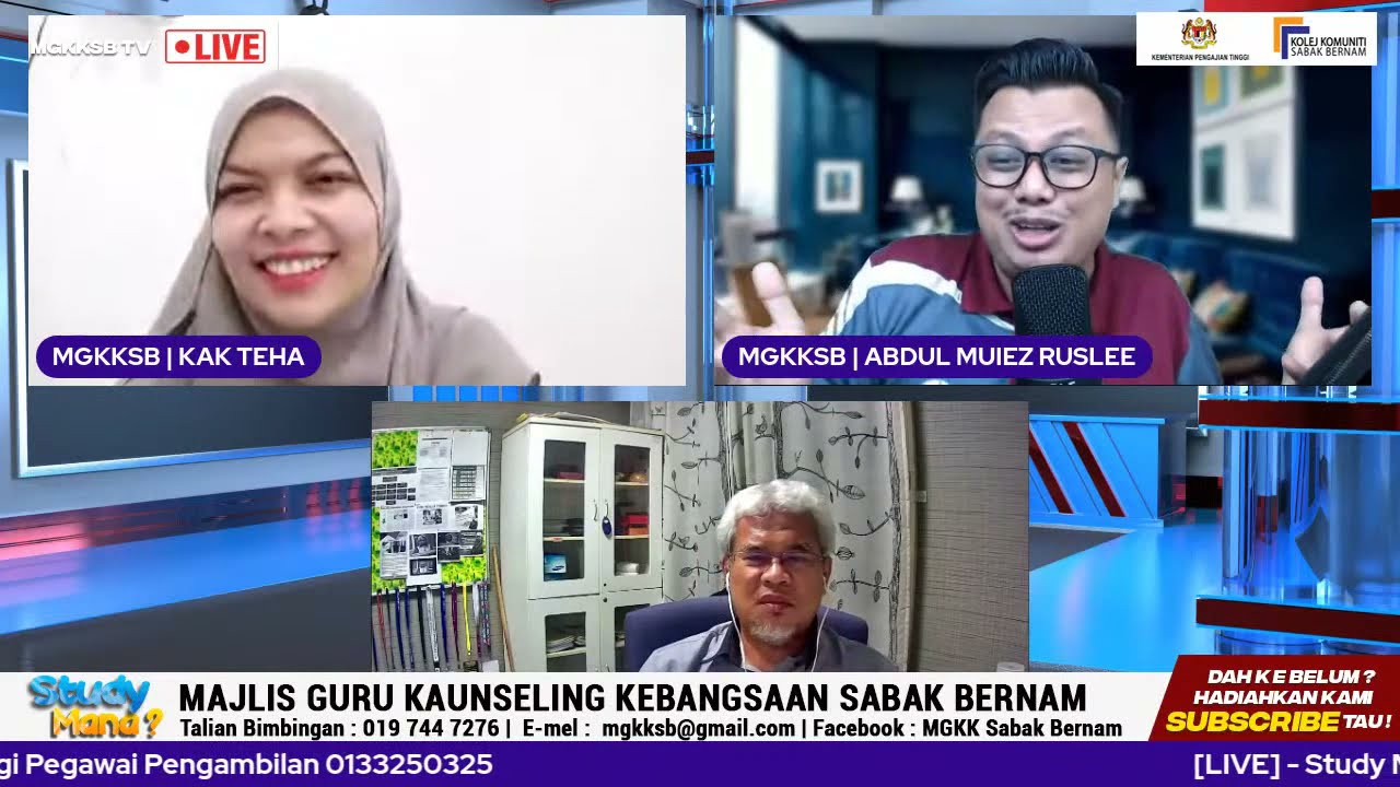 🔴 Live STUDY MANA ? : Berjaya bersama Kolej Komuniti ...