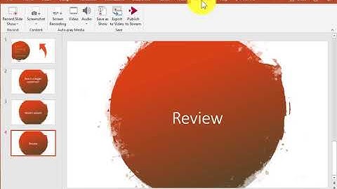 PowerPoint - Add a Recording Tab