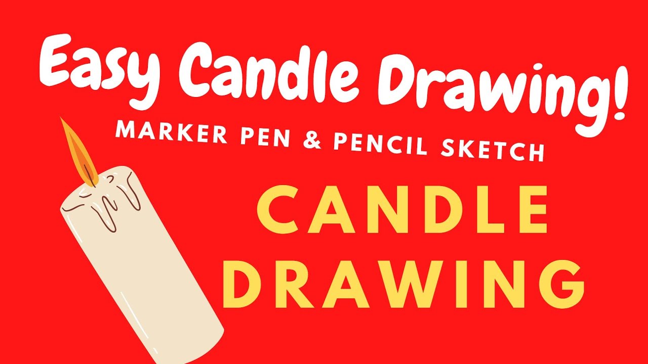 Step By Step Candle Drawing Easy candle drawing Using Pencil and