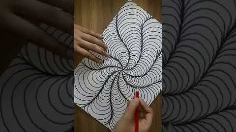 Draw Curved line illusions | 3d drawing #shorts