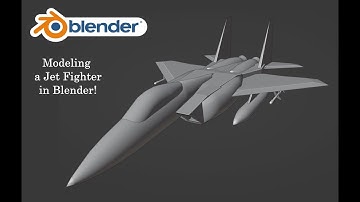 Blender Modeling - Low Poly Jet Fighter - Timelapse