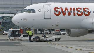 Airbus A320 Swr Push Back In Prague Prglkpr