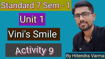 Std 7 English Sem 1 Unit 1 Activity 9 🔥🔥